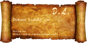 Dobos Lukács névjegykártya